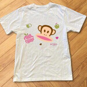 White Paul Frank Julius Monkey Cute Graphic Tee Cartoon Monkey Shirt